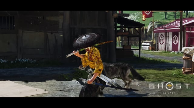 An image about New Ghost of Yotei footage confirms sword throwing, time slow-down mechanic for guns