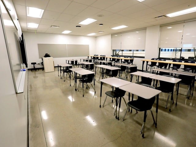 A classroom at Elder Dr. Francis Whiskeyjack School, 2410 17 St. NW, in Edmonton Monday Aug. 26, 2024.