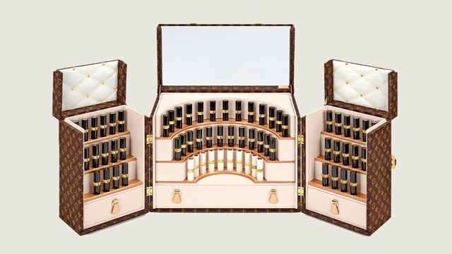 La Beauté Louis Vuitton lip trunk with 55 shades