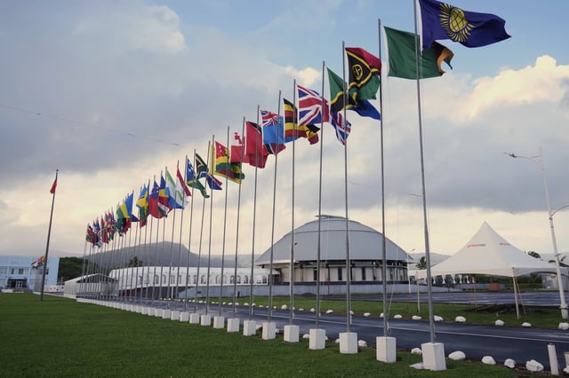 Parliament House in Apia, Samoa, Saturday, Oct. 26, 2024. (AP Photo/Rick Rycroft)
