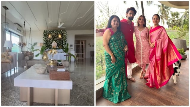 Ravie Dubey and Sargun Mehta's new sea-facing home in Mumbai. 