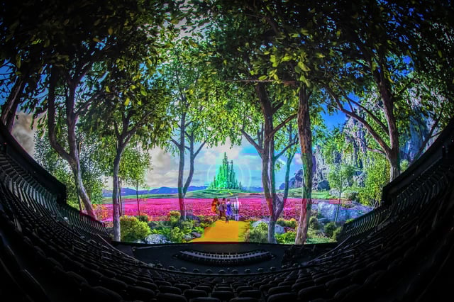 A scene from “The Wizard of Oz at Sphere Film Experience,” a revamped version of the 1939 classic that made its world premiere at the Las Vegas venue on Thursday, Aug. 28.