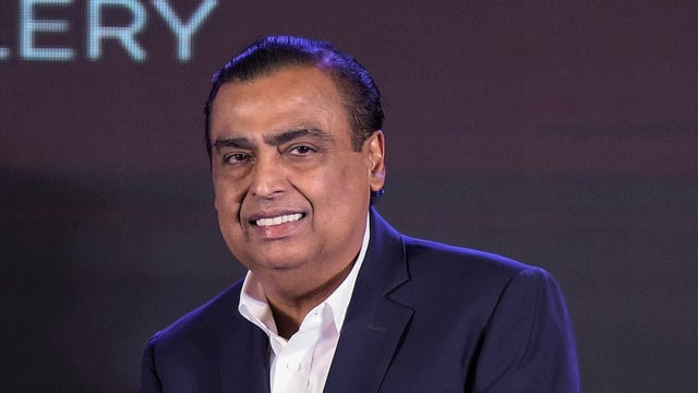 Chairman and Managing Director of Reliance Industries Ltd. Mukesh Ambani in Mumbai.