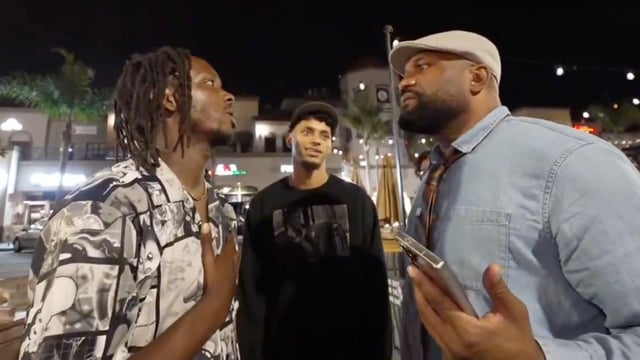 Rampage Jackson face-to-face with fans talking to him