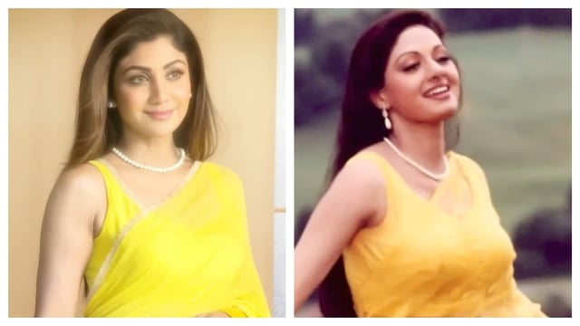 In a heartfelt tribute to Sridevi, Shilpa Shetty wore a yellow saree reminiscent of Chandni for an Instagram video.