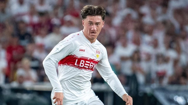 Mit dem VfB Stuttgart in der Europa League: Angelo Stiller