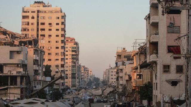 Blick auf Gebäude in Gaza-Stadt