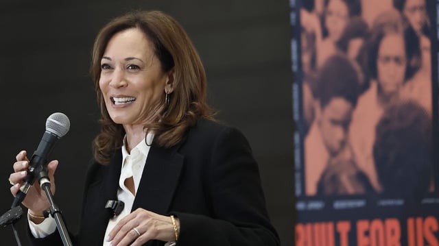 Former Vice President Kamala Harris speaks on June 6 in Los Angeles. Photo: Mario Tama/Getty Images