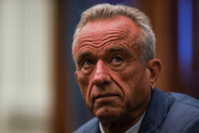 U.S. Health and Human Services (HHS) Secretary Robert F. Kennedy Jr. attends a press conference with Texas Governor Greg Abbott (not pictured) at the State Capitol in Austin, Texas, U.S., August 28, 2025.