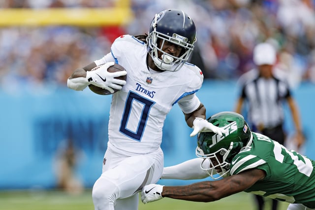 Place up to $1,000 on any NFL wager, like Titans WR Calvin Ridley to score a touchdown, after unlocking a first bet on the house through the Caesars Sportsbook promo code NEWSWK1000.