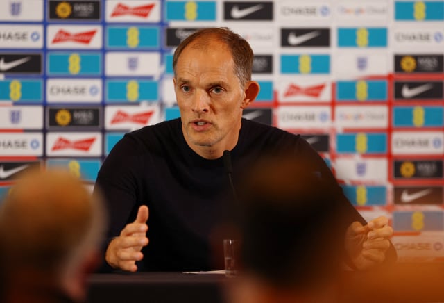 Soccer Football - World Cup - UEFA Qualifiers - England Squad Announcement - Wembley Stadium, London, Britain - August 29, 2025  England manager Thomas Tuchel during the press conference Action Images via Reuters/Matthew Childs