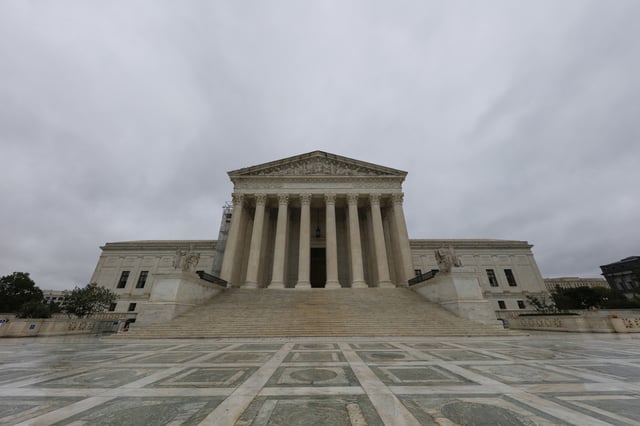 A general overall exterior view of the steps leading to the Supreme Court building, Saturday, Sept. 23, 2023, in Washington.
