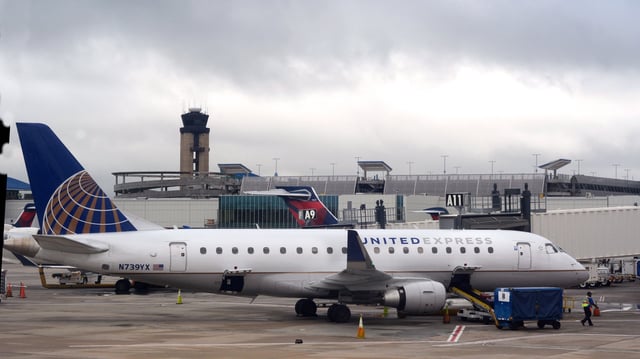 Passengers on a United Express flight were left bloodied after their jet suddenly plunged thousands of feet.