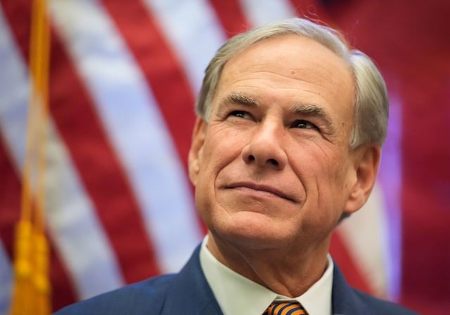 Texas Gov. Greg Abbott speaks during a news conference at his office in the Capitol in Austin, Texas, on August 15, 2025.