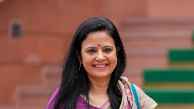 TMC MP Mahua Moitra during the Monsoon session of Parliament, in New Delhi, Friday, Aug. 1, 2025.