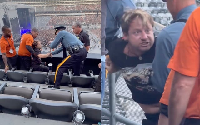 A photo of the guy jerking off at a Korn show.