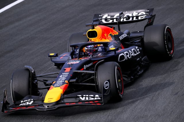 Le champion du monde Max Verstappen (Red Bull) lors des essais librss du GP des Pays-Bas à Zandvoort, le 29 août 2025