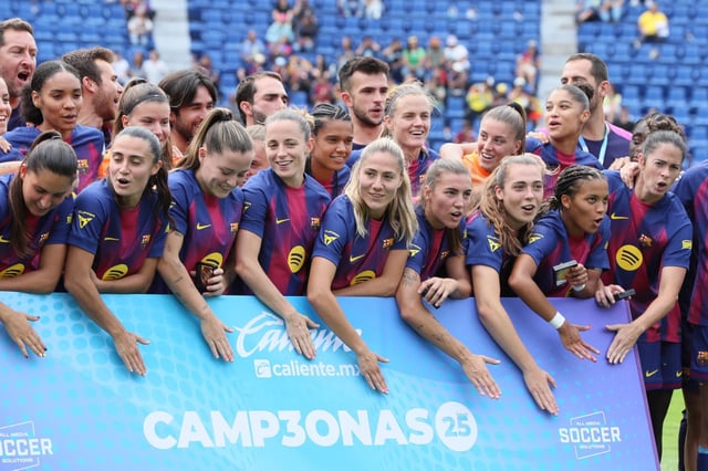 Las jugadoras del Barça, durante su pretemporada en México.