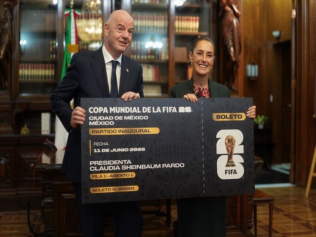Gianni Infantino regaló un boleto para la inauguración del Mundial 2026 a la presidenta Claudia Sheinbaum.