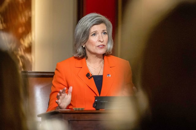 Joni Ernst on June 12, 2023, in Boston.