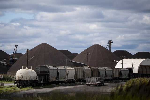 The Contrecoeur Marine Terminal in Contrecoeur, Que., is seen on Tuesday, Aug. 26, 2025. THE CANADIAN PRESS/Christopher Katsarov