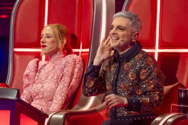 Juliana Gattas y Ale Sergi y en instancias avanzadas de La Voz Argentina (Foto: Instagram/@mirandaenvivo)