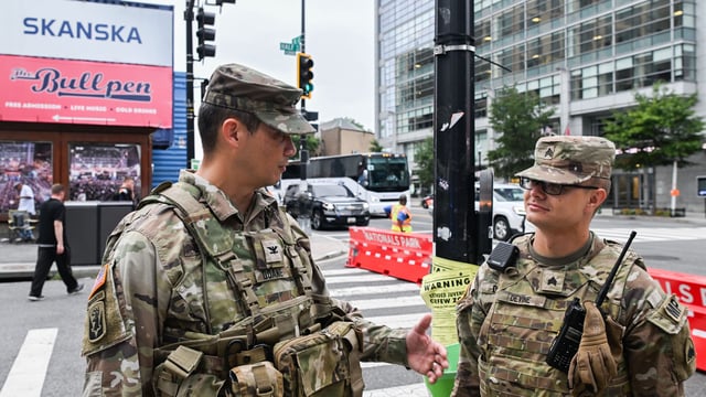 Army Col. Lawrence Doane, the commander of the National Guard task force in Washington. Doane spoke with Task & Purpose about the state of the force he oversees of nearly 2,000 guardsmen currently deployed in the city.
