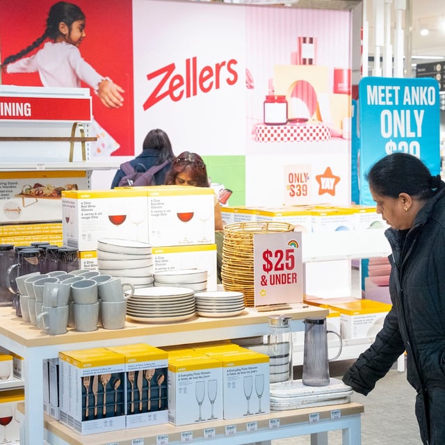 Shoppers browse products at a newly-opened Zellers store in Scarborough Town Centre Mall, in Scarborough, Ont., on Thursday, March 23, 2023. THE CANADIAN PRESS/Chris Young