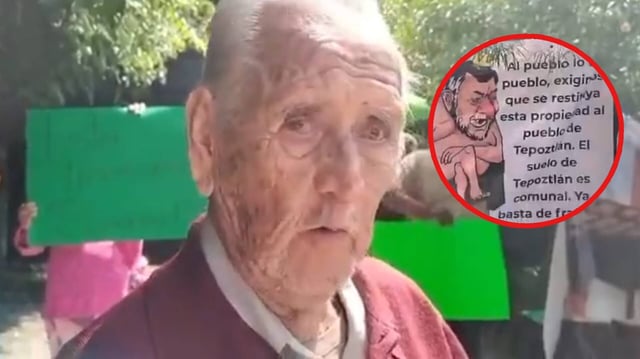 Uno de los manifestantes, un hombre de la tercera edad, explicó que no se puede vender o traspasar si no hay un acuerdo en asamblea de los comuneros.