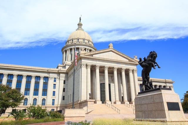 The Oklahoma State Capitol, located in Oklahoma City, is the seat of government for the state of Oklahoma.