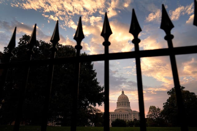 The Missouri State Capitol in Jefferson City, Missouri, is seen on September 16, 2022.