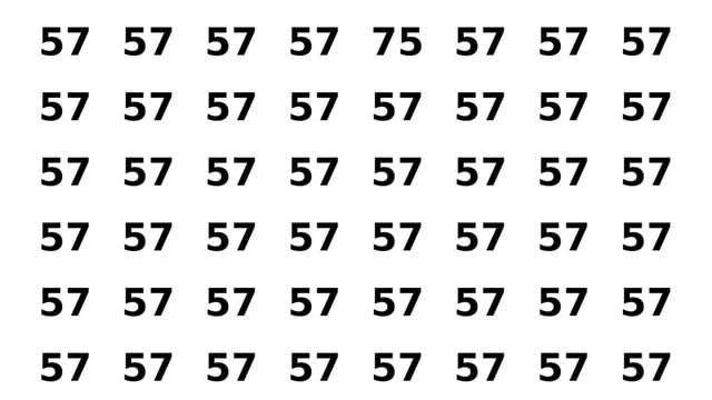 A mind bending illusion challenged viewers to find the odd number hidden among many identical ones.