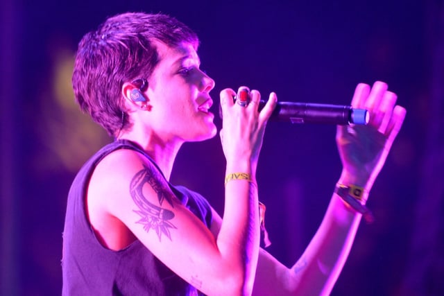 Halsey (pictured performig at Coachella Day 2 week 2 in Indio CA. Saturday April 23, 2016) will celebrate the 10th anniversary of her breakthrough debut “Badlands” this fall with the launch of the Back to Badlands Tour, which opens in Los Angeles on Tuesday, Oct. 14 at Hollywood Forever Cemetery. 
(Thomas R. Cordova-Daily Breeze/Press-Telegram)