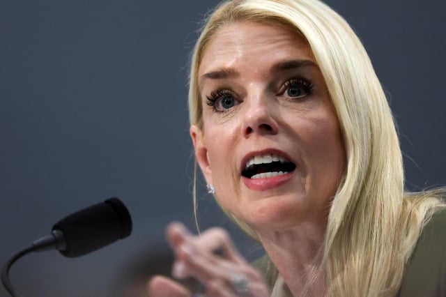 U.S. Attorney General Pam Bondi testifies before a House Appropriations Justice Subcommittee hearing on U.S. President Donald Trump's budget request for the Department of Justice, on Capitol Hill in Washington, D.C., U.S., June 23, 2025. REUTERS/Evelyn Hockstein/File Photo