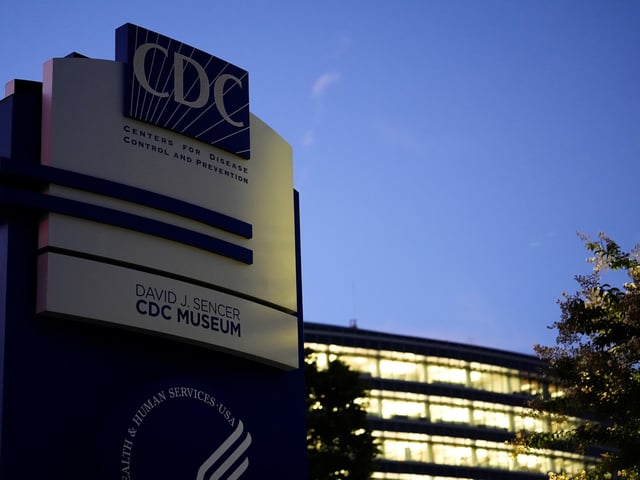 A sign marks the entrance to the U.S. Centers for Disease Control and Prevention headquarters in Atlanta, on Wednesday, Aug. 27, 2025. (AP Photo/Brynn Anderson)