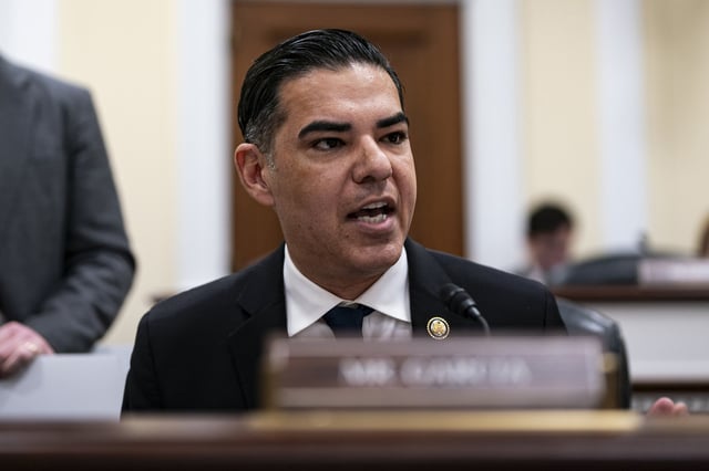 Rep. Robert Garcia (D-CA) speaks during the House Oversight and Government Reform Subcommittee on Delivering on Government Efficiency in the Rayburn House Office Building on February 12, 2025 in Washington, DC. 