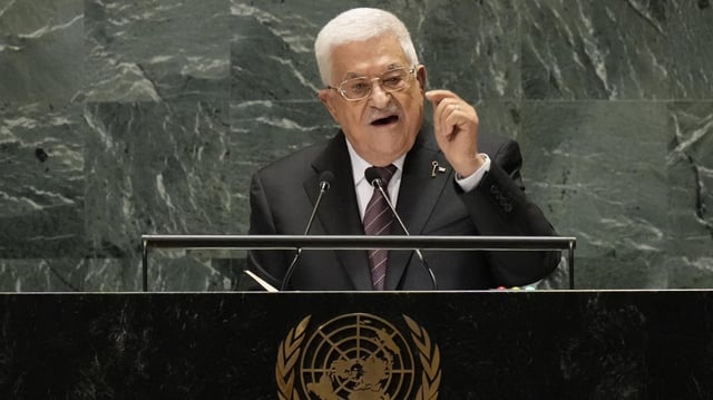 Abbas bei einer Rede vor der UN-Vollversammlung 2024