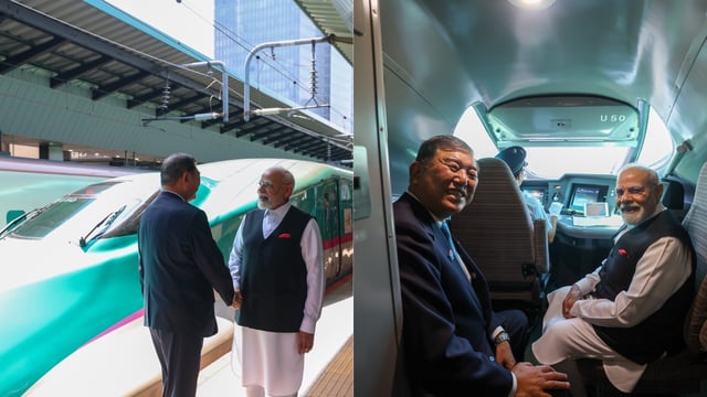 Modi At 300 Kmph: PM Takes Japan's Famous Shinkansen Bullet Train Ride From Tokyo | WATCH