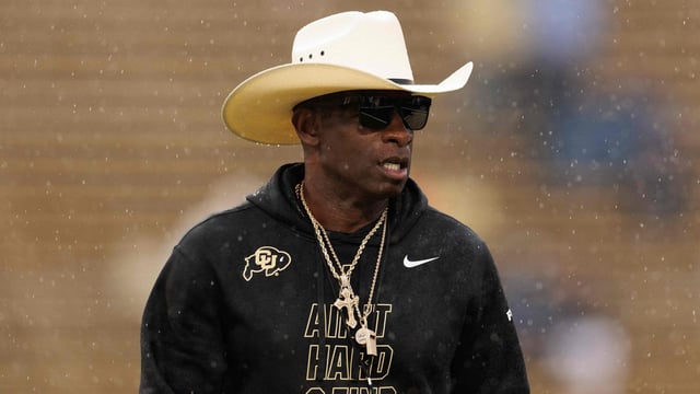 Head coach Deion Sanders talked about needing a portable toilet on the sideline during games this season.