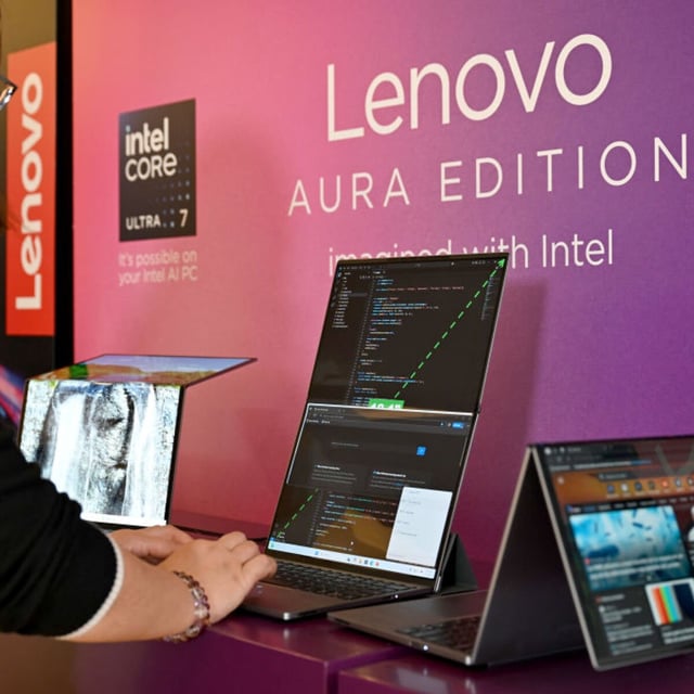 Lenovo is known for showing off wacky prototypes like this flip-screen laptop at MWC 2025. 