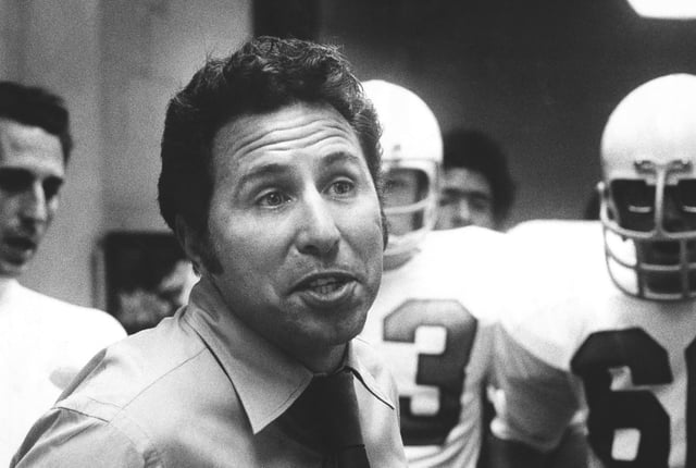 Corso speaks to his Louisville team in 1971 during his time as head coach.