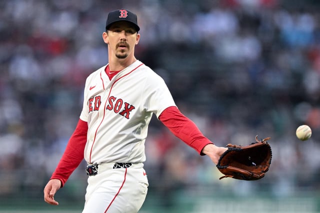 BOSTON, MASSACHUSETTS - JULY 10: Walker Buehler #0 of the Boston Red Sox pitches against the Tampa Bay Rays during the first inning at Fenway Park on July 10, 2025 in Boston, Massachusetts.