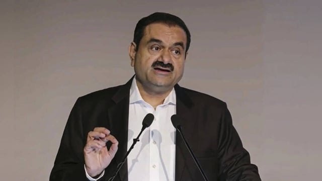 **EDS: SCREENSHOT VIA PTI VIDEOS** Lucknow: Adani Group Chairman Gautam Adani sp...