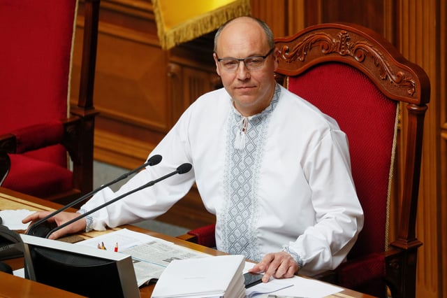 Former Ukrainian Parliamentary Speaker Andriy Parubiy attends a parliament session in Kiev, Ukraine, May 16, 2019. Picture taken May 16, 2019. REUTERS/Valentyn Ogirenko