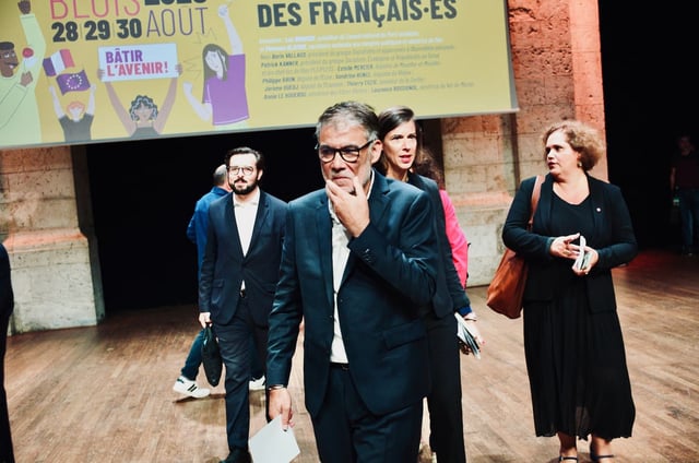 Olivier Faure, au «campus» du Parti socialiste, à Blois (Loir-et-Cher), le 30 août 2025.