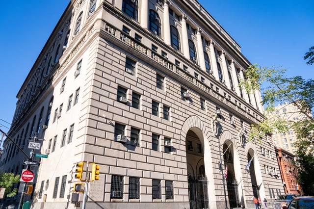 A 46yr old man, who was in the Custody of NYPD Officers, was pronounced dead on scene after he became unconscious and unresponsive inside the Central Court Building at 120 Schermerhorn Street in Brooklyn on Friday Aug. 29, 2025. 2215. Photos taken on Saturday Aug. 30, 2025. 0839. (Theodore Parisienne / New York Daily News)