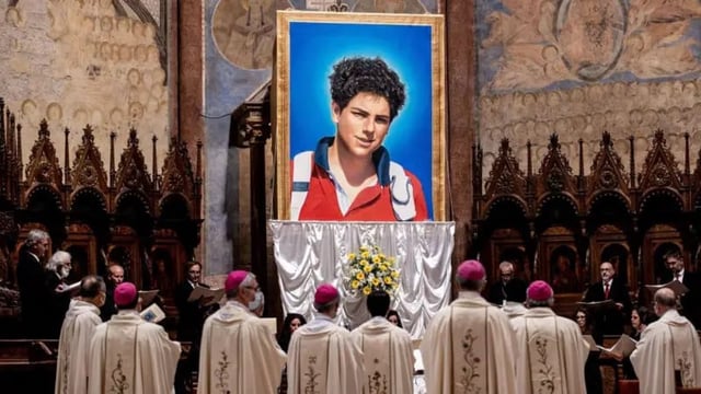 Carlo Acutis fue beatificado en 2020, en Asís, Italia