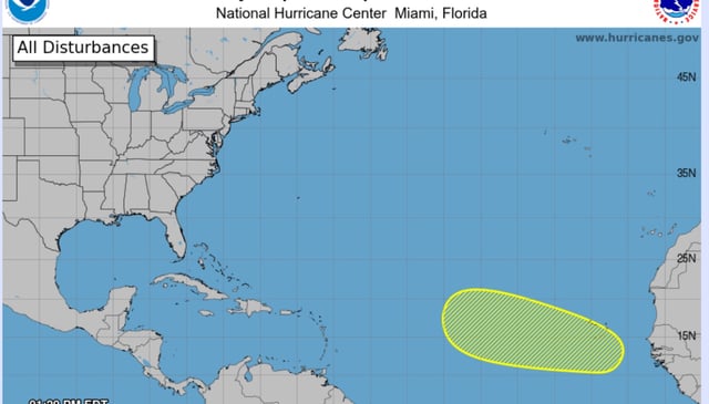 A new system is forming in the Atlantic and has a 30% chance of becoming a tropical wave in the next 7 days.
