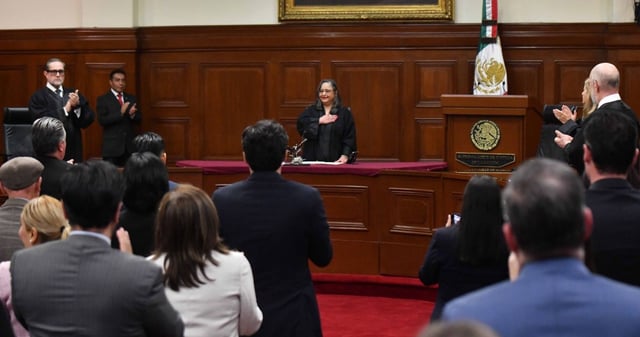 La Ministra presidenta de la SCJN en la última sesión de la Corte. Foto: Mario Jasso, Cuartoscuro