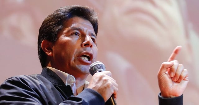Pedro Castillo, expresidente de origen campesino, asumió el poder el 28 de julio y fue destituido el siete de diciembre de 2022. Foto: X, @PedroCastilloTe